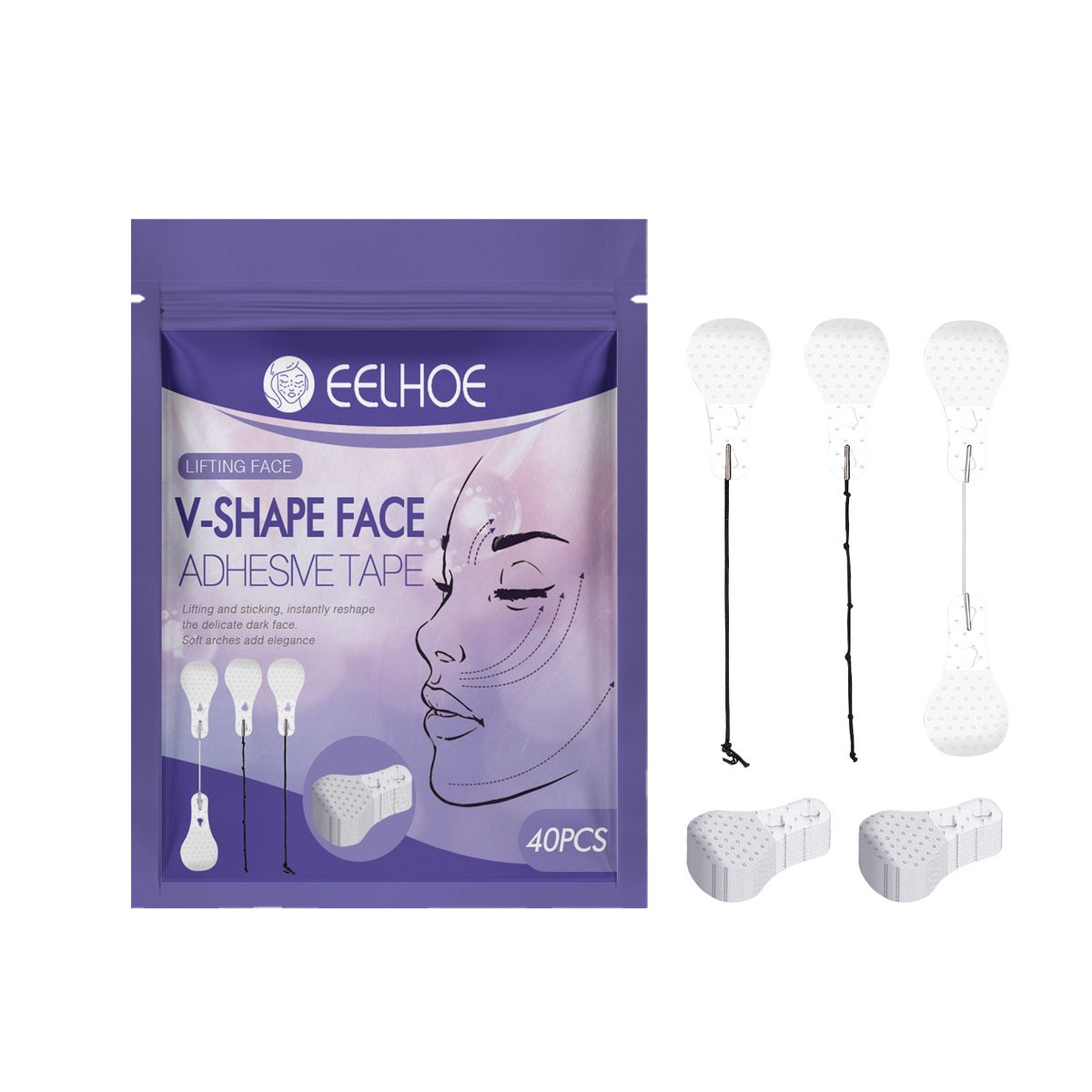 EELHOE Lift Mask: Face Lift, Tighten, Tighten Chin, Fade Fine Lines, Shape V-shaped Melon Seed Face Mask_voghion.com