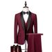 2025 Herren Business Casual Hochzeit Bräutigam Abendgarderobe Slim Fit Büro Professioneller Anzug Dreiteiliges Set_voghion.com