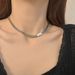Collana in acciaio al titanio con catena spessa e alla moda per donna, stile minimalista con clavicola e nicchia hip-hop di celebrità di Internet_voghion.com