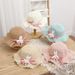 New Children's Straw Hat Bow Straw Bag Set Summer Beach Sun Protection Parent Child Trend Sun Hat_voghion.com