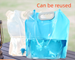 Thickened Outdoor Portable Folding For Cycling, Travel, Camping, Large Capacity Foldable Handheld Plastic Water Storage_voghion.com