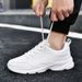 Euro Step 2025 New Versatile White Large Size Running Men's Odor-Resistant Leather Casual Sports Travel Trendy Shoes_voghion.com