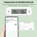 Tuya WiFi Mini Temperatur Feuchtigkeit Für Smart Thermometer Hygrometer APP Remote Alarm Arbeit Mit Google Home Yandex Alexa_voghion.com