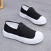 Thick Sole Biscuit All-Match Low Top Slip-on Canvas Shoes_voghion.com