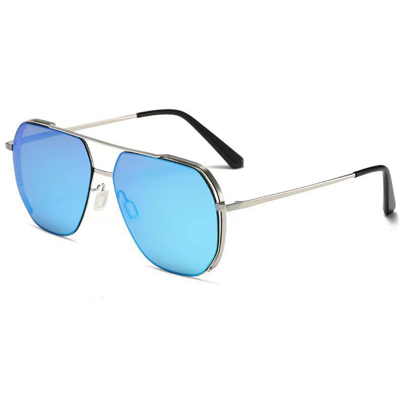 Occhiali da sole con montatura grande e full frame di moda europea e americana, occhiali da sole monopezzo a doppio raggio, anti-ultravioletti, all'ingrosso transfrontaliero_voghion.com