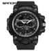 Rugged Outdoor Sports Watch With LED Backlight, Waterproof 50M, Digital & Analog Display, Calendar Function, Durable TPU Strap For Men And Women_voghion.com