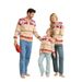 Women's Dark Knitted Sweater Set Funny Ghost Pattern Halloween Sweater Shorts Two-piece Set_voghion.com