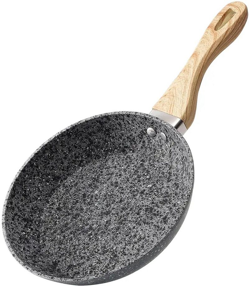 FRY PAN granieten rijststeen stick niet-vette barbecuepan, slijtvaste koekenpan_voghion.com