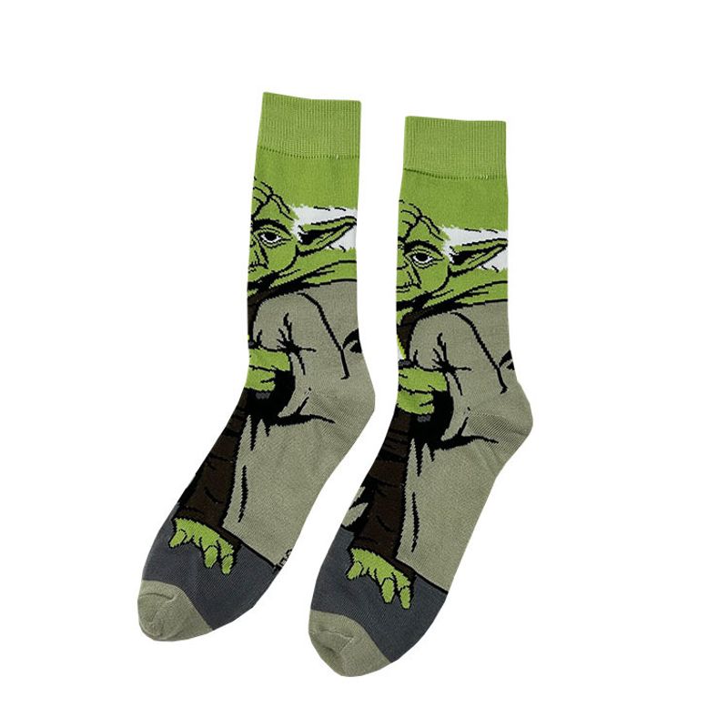 2025d Herren Trendy Paar Cartoon Anime Roboter Mittelkalb Sportsocken_voghion.com