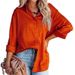 Women's new comfortable satin gravel pattern long-sleeved loose tops_voghion.com