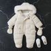 Warm Fleece-Lined Baby Jumpsuit With Hood & Mittens - Winter Infant Romper For Boys & Girls (6M-24M, 66-90cm) - Soft Polyester All-in-One Snowsuit_voghion.com
