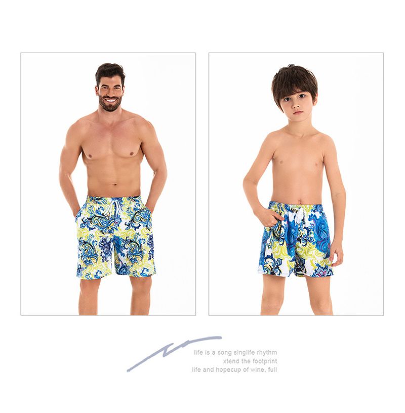 Costume de baie europene pentru părinți și copii, îmbrăcăminte de familie, bikini noi pentru mamă și fiică, pantaloni de plajă cu talie elastică, pentru frate și soră_voghion.com