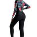 Muslim Swimsuit Sexy One-Piece Swimsuit Women's Long Sleeve Conservative Pants Color Block Swimwear Polyester Fabric With Chest Pad No Steel Ring_voghion.com