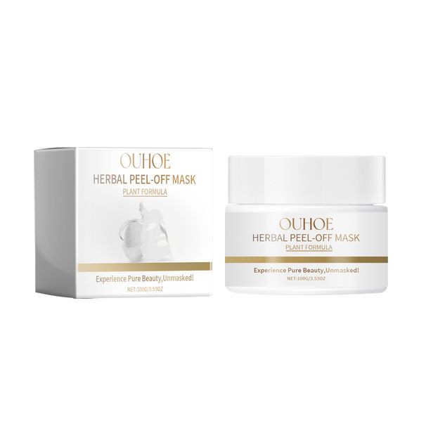 OUHOE Herbal Peel-Off Mask, Pore-Shrinking Deep Gentle Cleansing Blackhead Removal Peel Mask_voghion.com