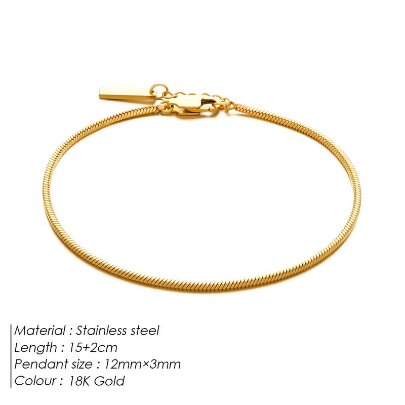 Bracelet combiné en acier inoxydable pour homme, simple, à breloques, chaîne carrée_voghion.com