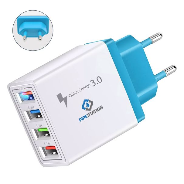 EU 2 Pin USB Stecker Adapter Reise Schnelle Ladegerät Europa Adapter Für IPhone Samsung_voghion.com