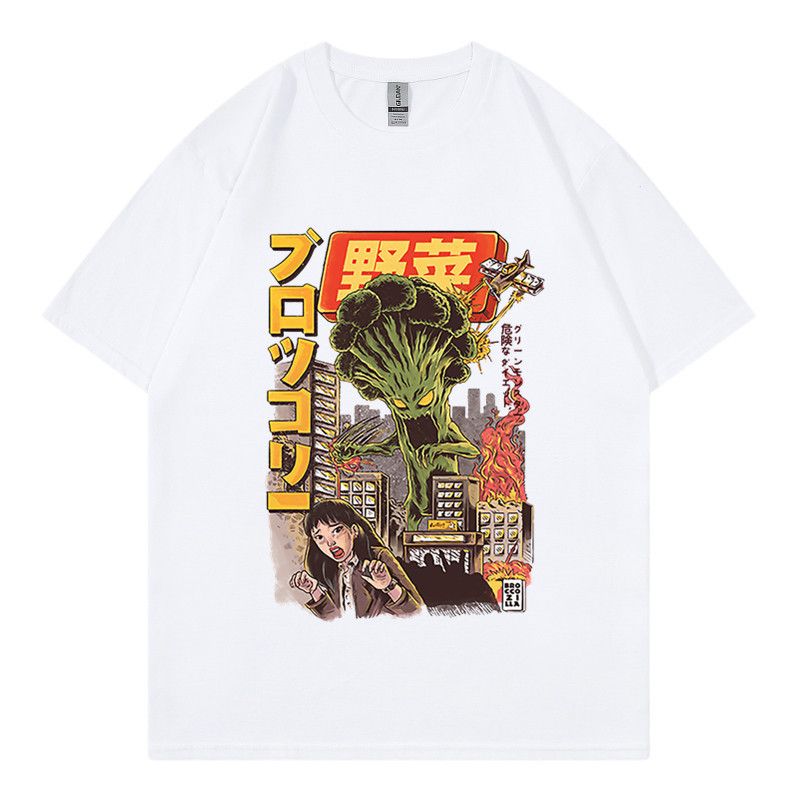 Männer und frauen kurzarm gedruckt wild gemüse Harajuku stil lässig gedruckt große T-shirt Paar kostüm kleidung_voghion.com
