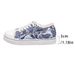 Foreign Trade Plus Size Women's European And American New Style Colorful Printed Low-top Canvas Lace-up Flat Single_voghion.com