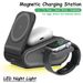 Caricabatterie wireless magnetico 3 in 1 con luce notturna a LED per iPhone 17~12, iPhone 10, Samsung Galaxy Watch, AirPods Pro Fast_voghion.com