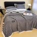 Premium Golden Mink Fleece Blanket - Double-Sided Plush With Checkerboard Pattern All-Season Soft Throw For Bed/Couch_voghion.com