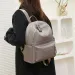 1 Piece Womens Simple Solid Color Double Backpack Leisure Nylon Fabric N Sense Student 250514l_voghion.com