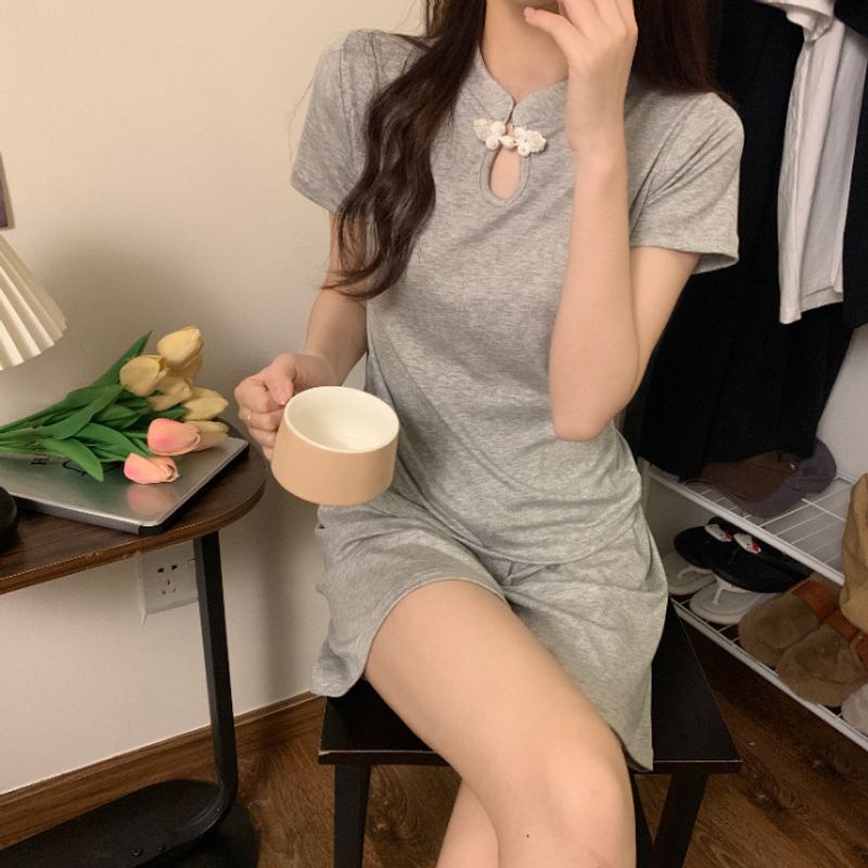 2024 Modal Cotton New Chinese Summer Pajamas,  Women's Shorts, Two Piece Home Clothes Set_voghion.com