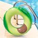 Avocado-Shaped Adult Swim Ring - Thickened PVC With Backrest & Underarm Float (Inflatable Pool Float For Relaxation Durable & Comfortable)_voghion.com