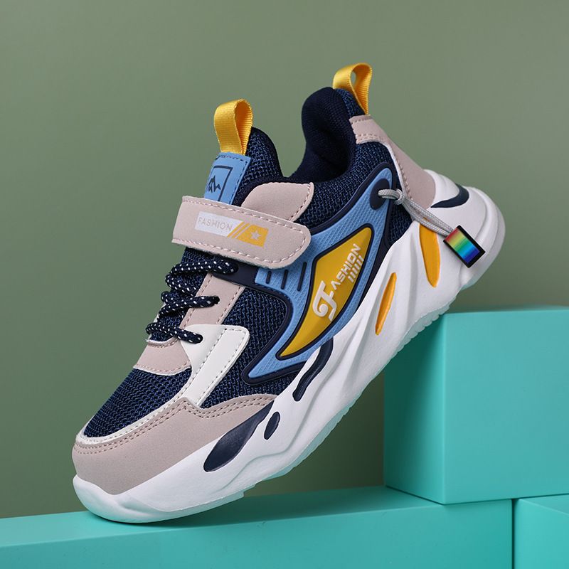 Kinderschoenen Jongens Sportschoenen Waterdicht Leren Oppervlak Elementaire Casual Hardloopschoenen Lichtgewicht Zachte Bodem Middelgrote En Grote Kinderen_voghion.com