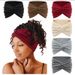 New Women's Wide Edge Hair Band Solid Color Elastic Headscarf Men's Sports Yoga Running Fitness Antiperspirant Cotton Headband_voghion.com
