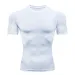 Kompressionströja Sommar Herr T-shirt Vit Kortärmad Andningsbar Snabbtorkande Fiess Topp Sport Lång 241108_voghion.com