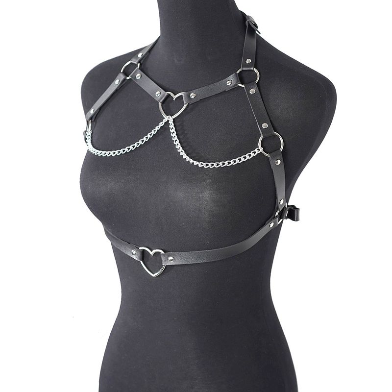 Frauen Sexy Harness Gürtel Brust Körper Harness Leder Dessous Bdsm Bondage Dessous Gothic Fetisch Kleidung Festival Rave_voghion.com