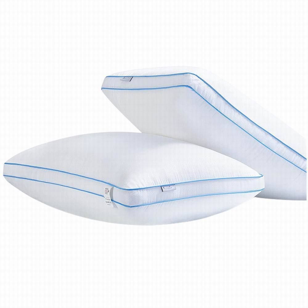 Cuscini da letto di lusso e comodi della collezione Hotel per dormire, design a rete laterale con imbottitura alternativa in piumino di prima qualità per chi dorme sulla schiena, sullo stomaco o sul fianco_voghion.com