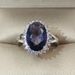 Neu Zubehör Royal Blau Oval Multi-Diamant frauen Zirkon Ring Gerade_voghion.com