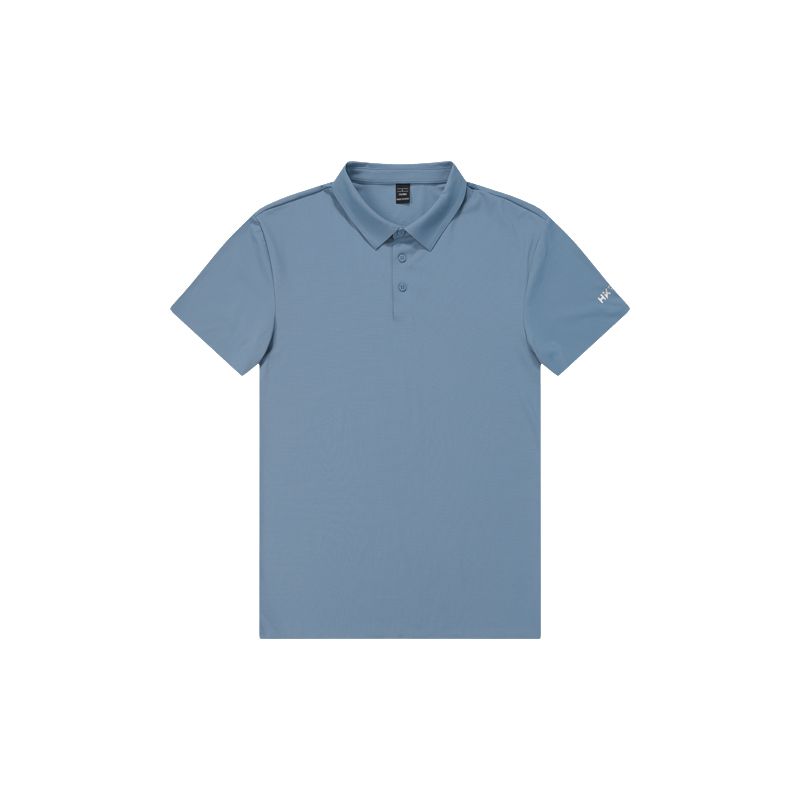 Zhongjian U243m080 Pure Color Ice Silk Stretch Polo Shirt_voghion.com