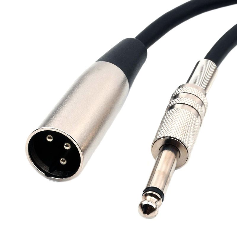 6.35 Rotary XLR Canon Male Sound Card Microphone Cable Zinc Alloy Head Shielding Big Second Core_voghion.com