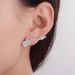 Orecchini a freccia personalizzati per donna, moda coreana, orecchini a clip con zirconi asimmetrici_voghion.com