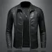 Men Standing Collar Jacke, Leather Motorcycle Jacket Men,bomber Leather Coat,fashion Trend Personalized Leather Winter Clothing_voghion.com