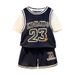Set uniformă de baschet de vară pentru băieți Moter & Kids 2024, uniformă de baschet cu uscare rapidă pentru bebeluși, set sport de vară pentru copii, din două piese_voghion.com