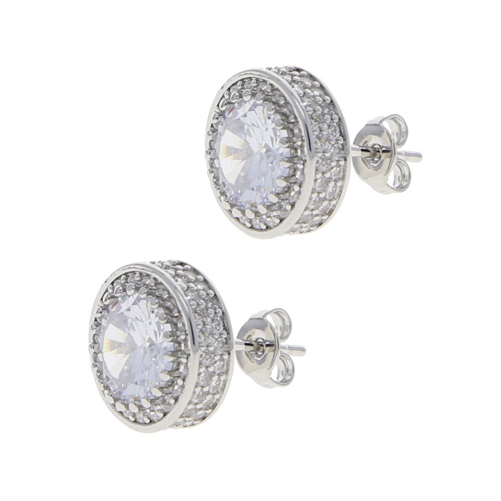 Ins Hip Hop uued ümmargused tsirkoonist kõrvarõngad, moodsad ja lihtsad teemantidega kaunistatud meeste kõrvarõngad_voghion.com