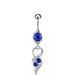 Nuovo piercing a bottone con pianeta blu e zircone a forma di goccia d'acqua, semplice bottone per ombelico a forma di luna, set da 5 pezzi_voghion.com