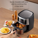 5L Visual Air Fryer - Stainless Steel Smart Touchscreen, French Fry Machine, Healthy Cooking For Home Use_voghion.com
