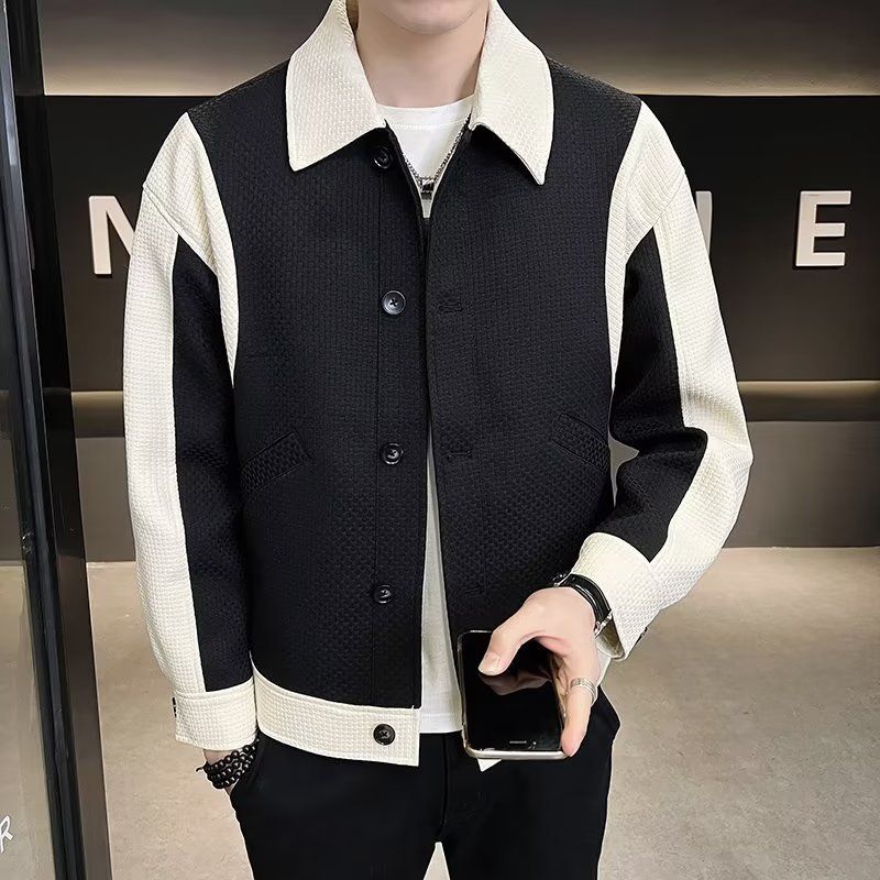 ​​"Herren Slim-Fit Bomberjacke – Moderner minimalistischer Stil für Frühling & Herbst (Schwarz/Grün, M-3XL)"​​_voghion.com