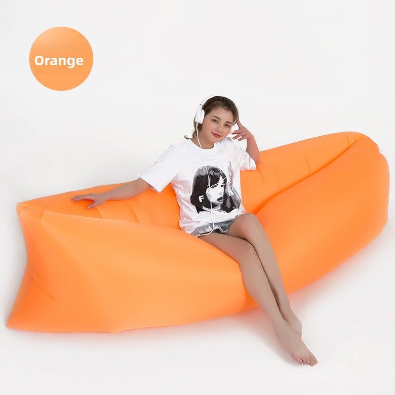 Outdoor Portable Lazy Inflatable Sofa Camping Beach Grass Park Air Bed Single Sleeping Bag_voghion.com