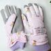 001 Ski Gloves Older Children And Women, Bear Design, Winter Fleece-Lined, Thickened, Warm, Touchscreen, Windproof, Suitable_voghion.com