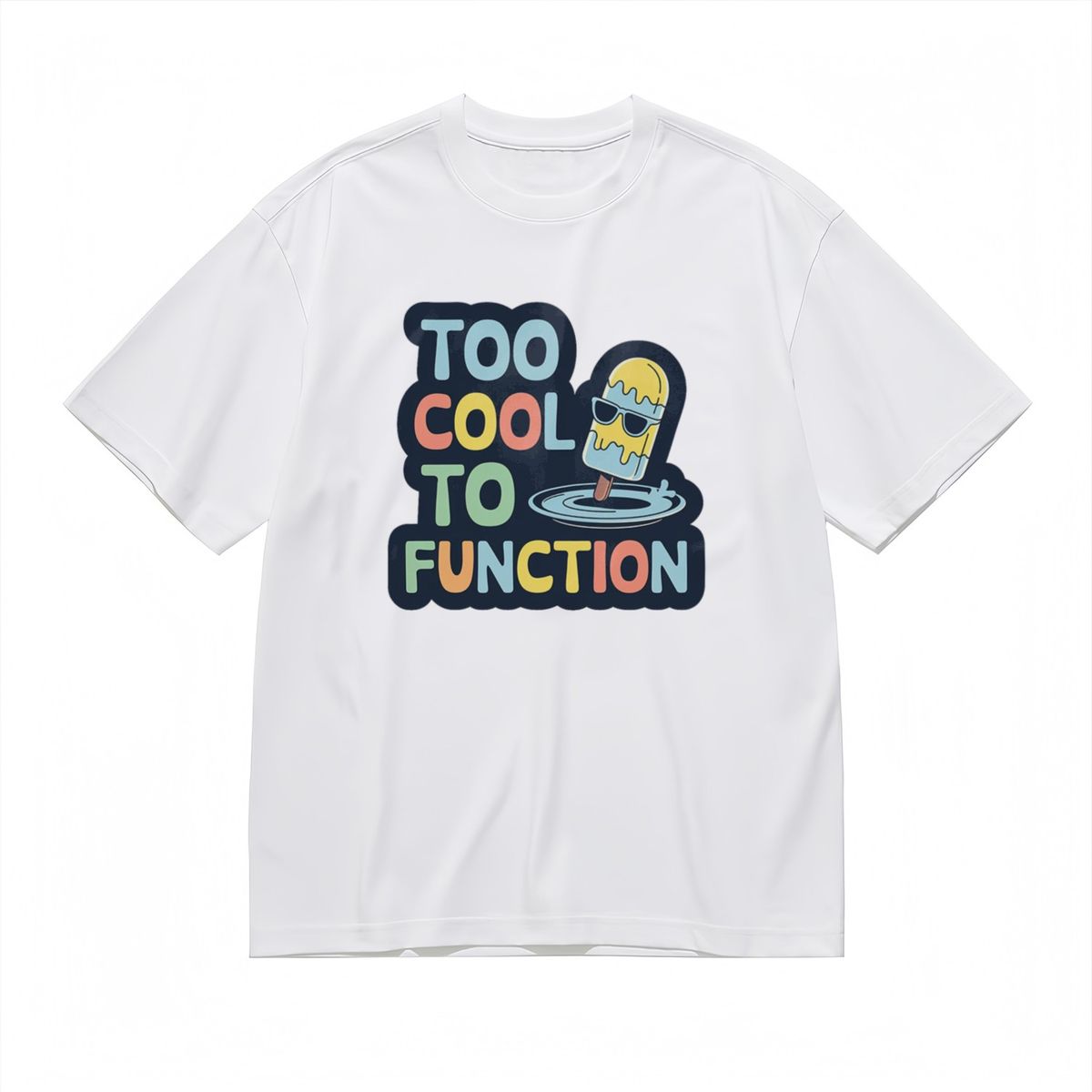 Women's Fashion Classic Cool Message With Colorful Popsicle Print T-Shirt_voghion.com
