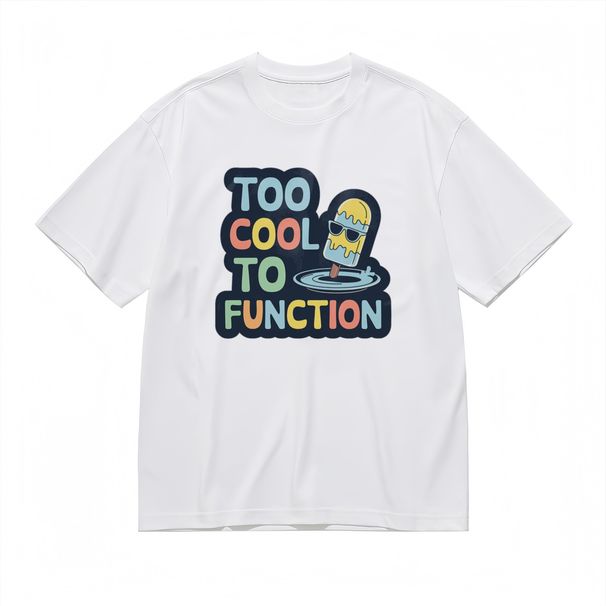 Women's Fashion Classic Cool Message With Colorful Popsicle Print T-Shirt_voghion.com