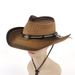 Herren-Cowboyhüte, Western-Cowboy-Strohhut, gebogene Krempe, Outdoor-Freizeit-Sonnenhut, Frühling und Sommer, Herren- und Damenhut, Großhandel_voghion.com