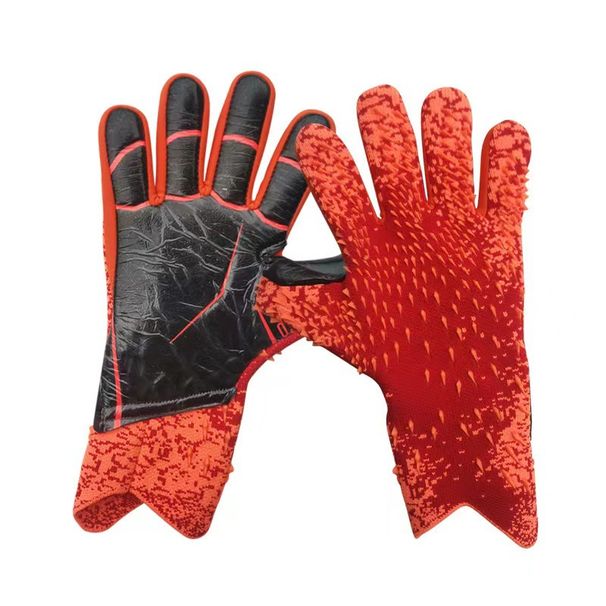 Guantes de portero de fútbol engrosados para niños y adultos, de látex, sin protección, para entrenamiento de dedos, guantes de portero de fútbol transpirables y cómodos_voghion.com