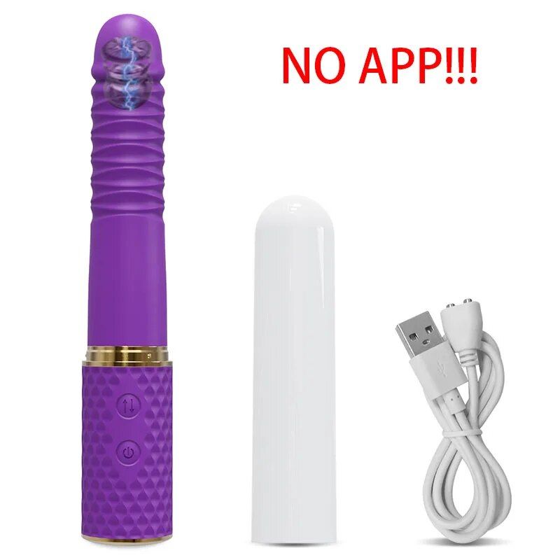 Automatinis teleskopinis stumiamas dildo vibratorius masažuoklis G taškas, ištraukiamas moteriškas masturbacijos sekso žaislai suaugusiems moterims_voghion.com