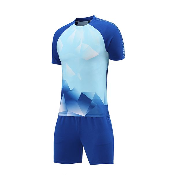 DIY Football Set Short Sleeved Men's And Women's Adult Children's Jersey With Printed Font Size Student Training_voghion.com